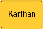 Place name sign Karthan