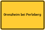 Place name sign Grenzheim bei Perleberg