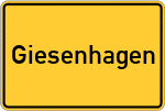 Place name sign Giesenhagen