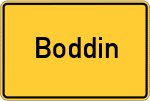 Place name sign Boddin
