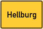Place name sign Hellburg