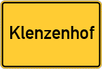 Place name sign Klenzenhof