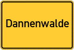 Place name sign Dannenwalde