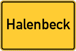 Place name sign Halenbeck