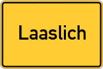 Place name sign Laaslich