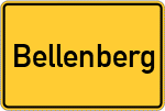 Place name sign Bellenberg, Schwaben