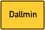 Place name sign Dallmin