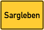 Place name sign Sargleben