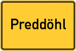Place name sign Preddöhl