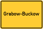 Place name sign Grabow-Buckow