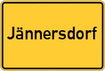 Place name sign Jännersdorf