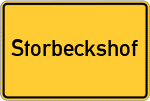 Place name sign Storbeckshof