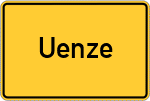 Place name sign Uenze
