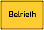 Place name sign Belrieth