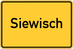 Place name sign Siewisch