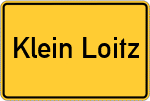 Place name sign Klein Loitz