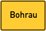 Place name sign Bohrau