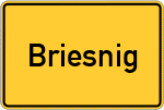 Place name sign Briesnig