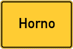 Place name sign Horno