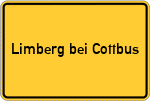 Place name sign Limberg bei Cottbus