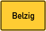 Place name sign Belzig