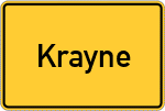 Place name sign Krayne