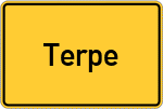 Place name sign Terpe