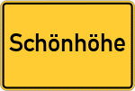 Place name sign Schönhöhe
