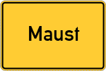 Place name sign Maust