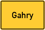 Place name sign Gahry