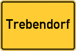 Place name sign Trebendorf
