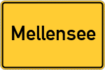 Place name sign Mellensee