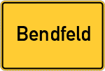 Place name sign Bendfeld