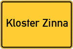 Place name sign Kloster Zinna