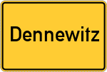 Place name sign Dennewitz
