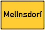 Place name sign Mellnsdorf