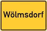 Place name sign Wölmsdorf