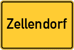 Place name sign Zellendorf