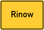 Place name sign Rinow