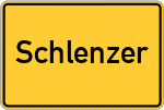 Place name sign Schlenzer