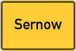 Place name sign Sernow