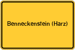 Place name sign Benneckenstein (Harz)
