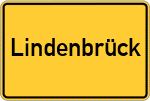 Place name sign Lindenbrück