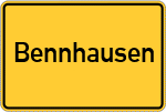 Place name sign Bennhausen
