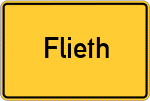 Place name sign Flieth