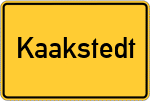 Place name sign Kaakstedt