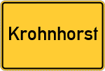 Place name sign Krohnhorst