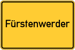 Place name sign Fürstenwerder