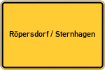 Place name sign Röpersdorf / Sternhagen