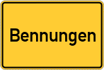 Place name sign Bennungen